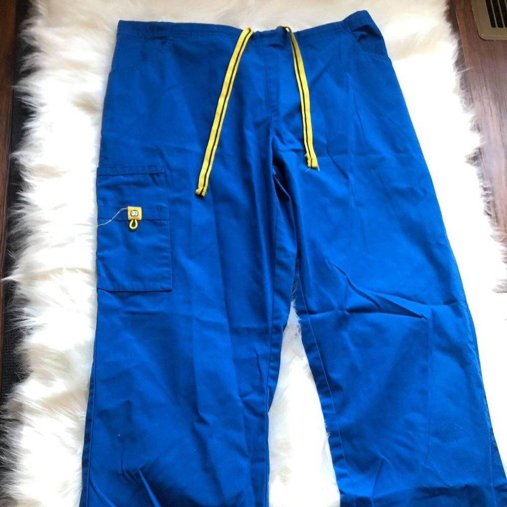 Spread Good Cheer Blue Scrub Pants